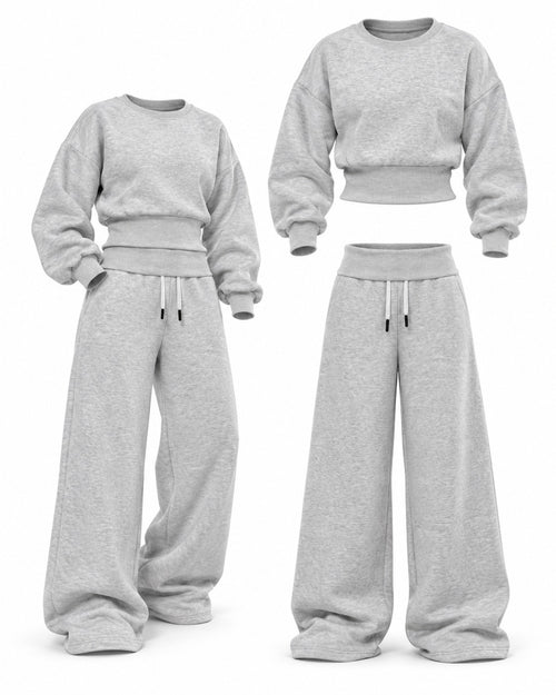 UNIT 003 light grey fleece set